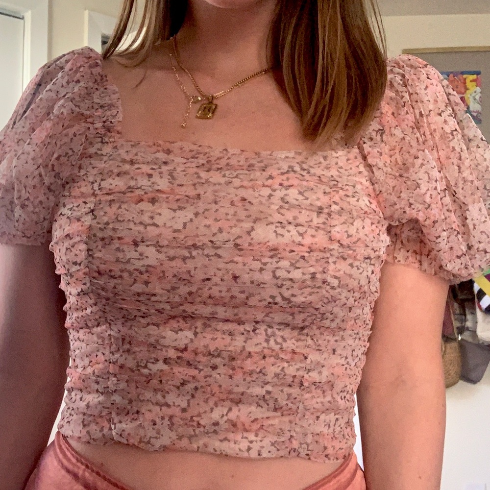 Puff Sleeve Floral Top